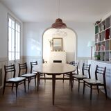 6 Scandinavian chairs skaï white