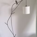 Hirondelle floor lamp by Patrice Gruffaz steel and bronze