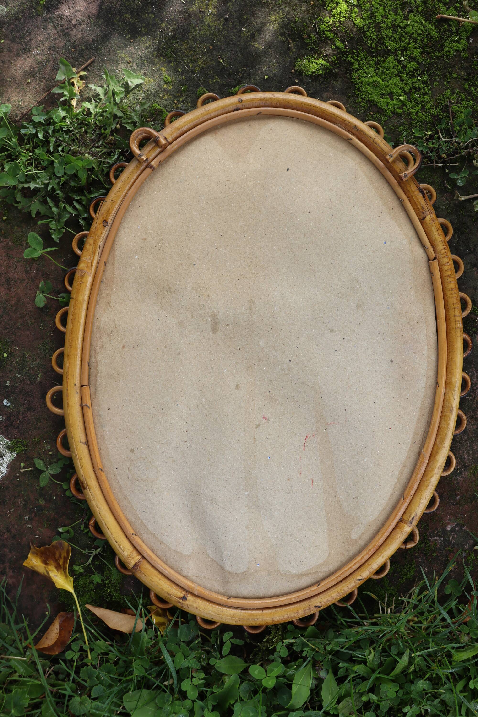 Rattan mirror Italy design