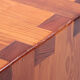 Brutalist Pine wood French coffee table, 1970 France