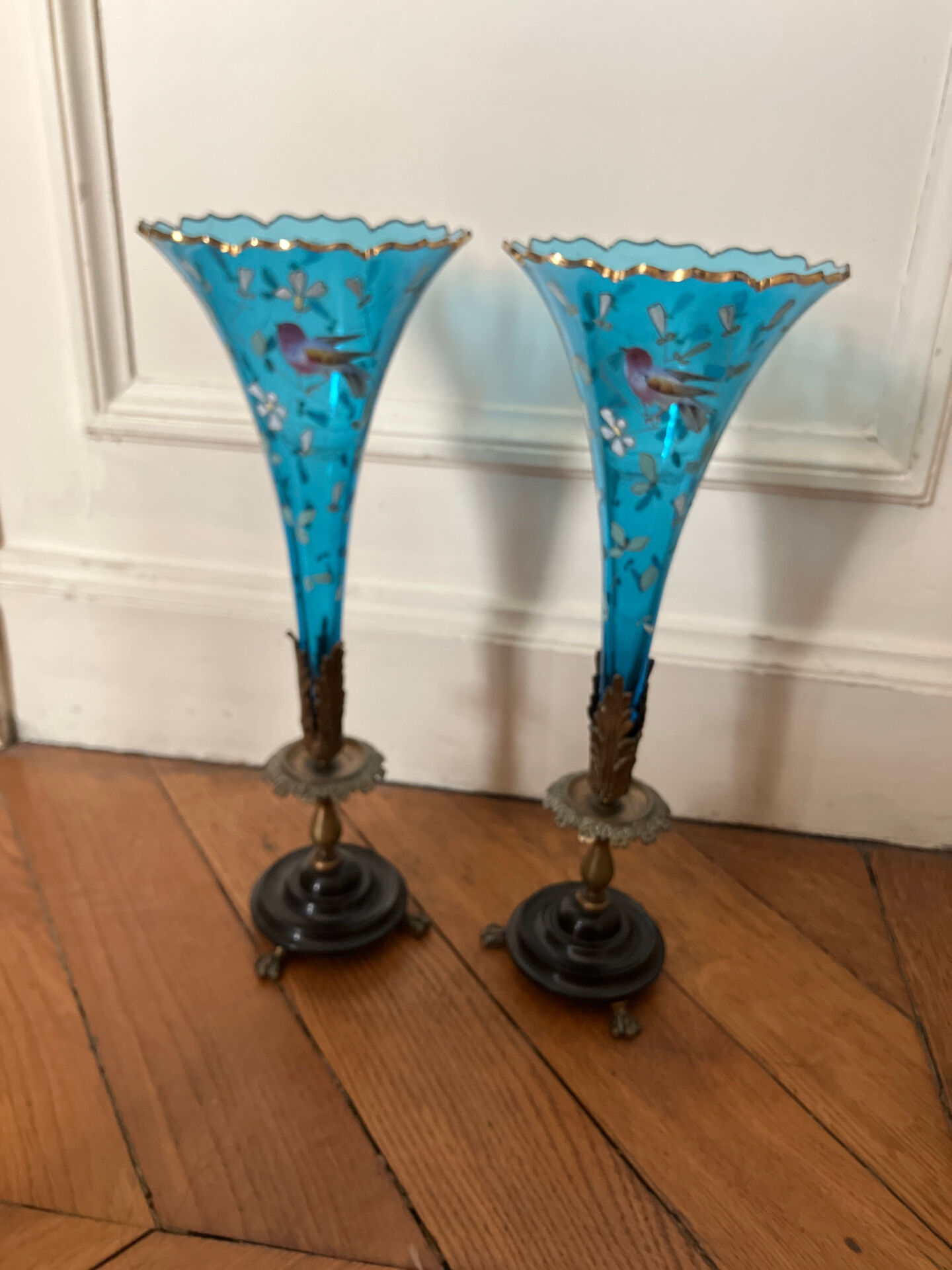 Napoleon III tulip vases
