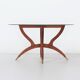 Italian coffee table with teak hairpin legs and brass feet, 1960s