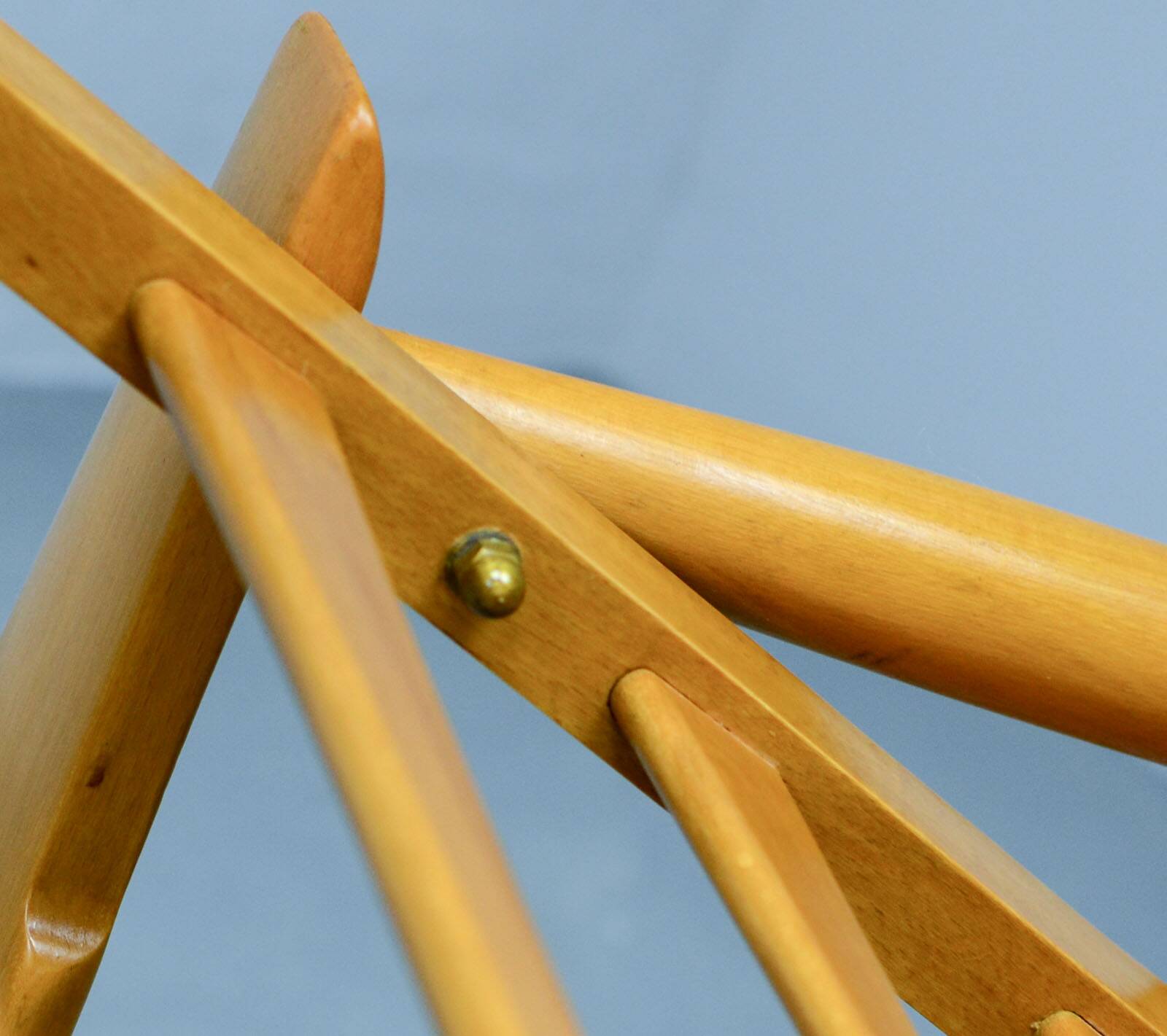 Pair of Beech Wood Ladder Lounge Chairs after Grete Jalk for France and Son