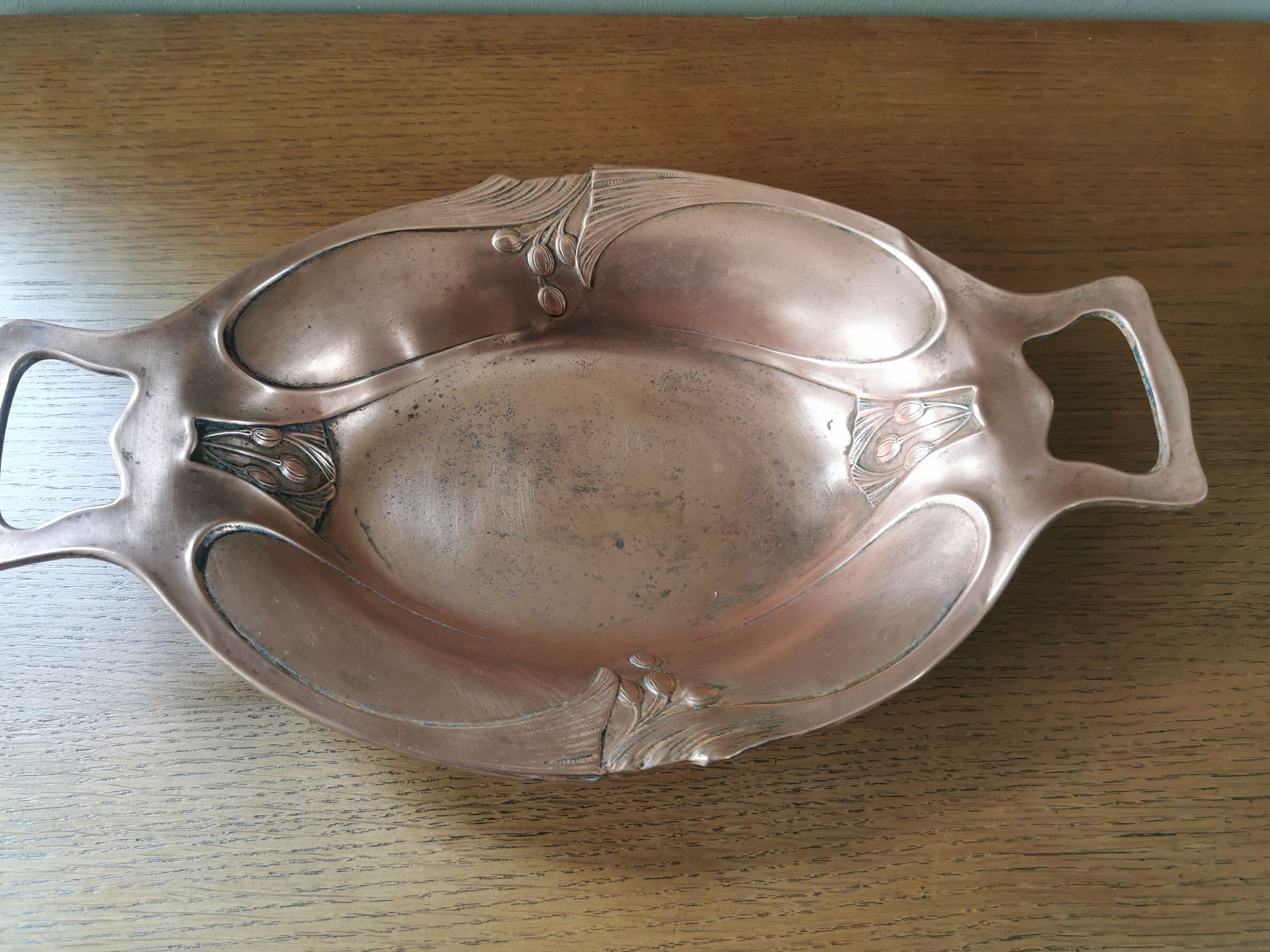 Art Nouveau copper cup