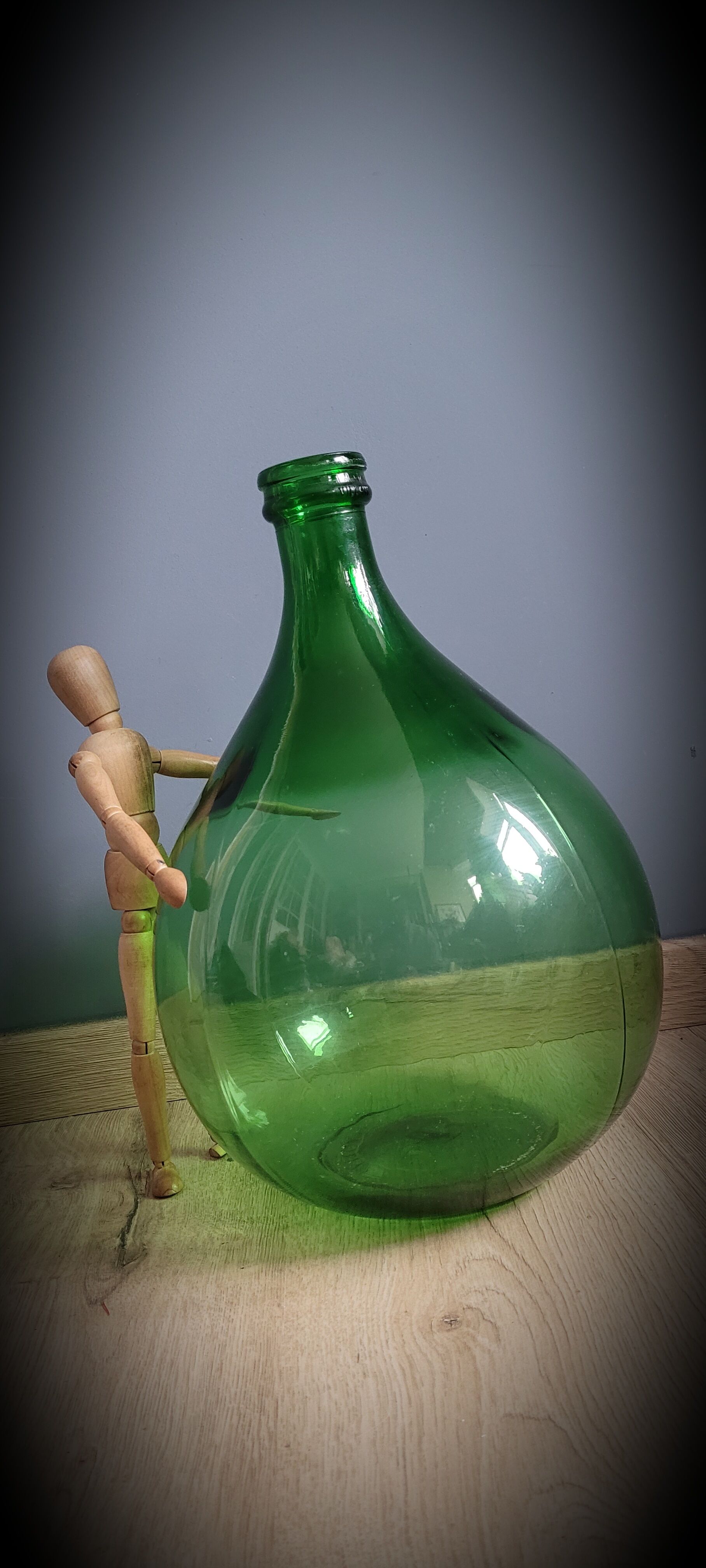 Demijohn 10L round green