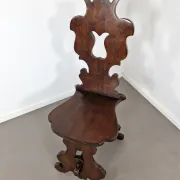 Chaise de hall rustique Sgabello | Noyer