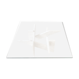 Travertine sculptural coffee table with square top