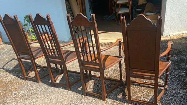 Lot Fauteuils renaissance caquetoire