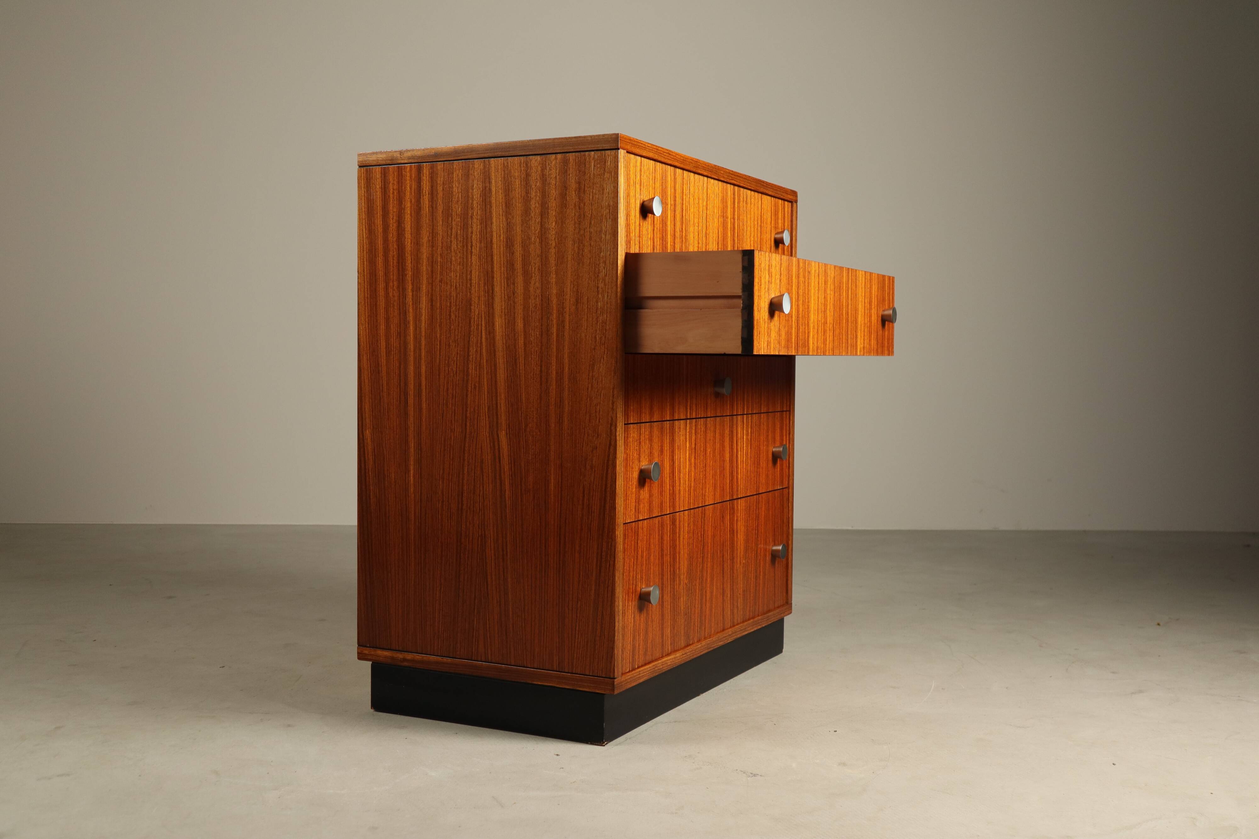 Alfred Hendrickx for Belform – Zebrano chest of drawers, 1960s