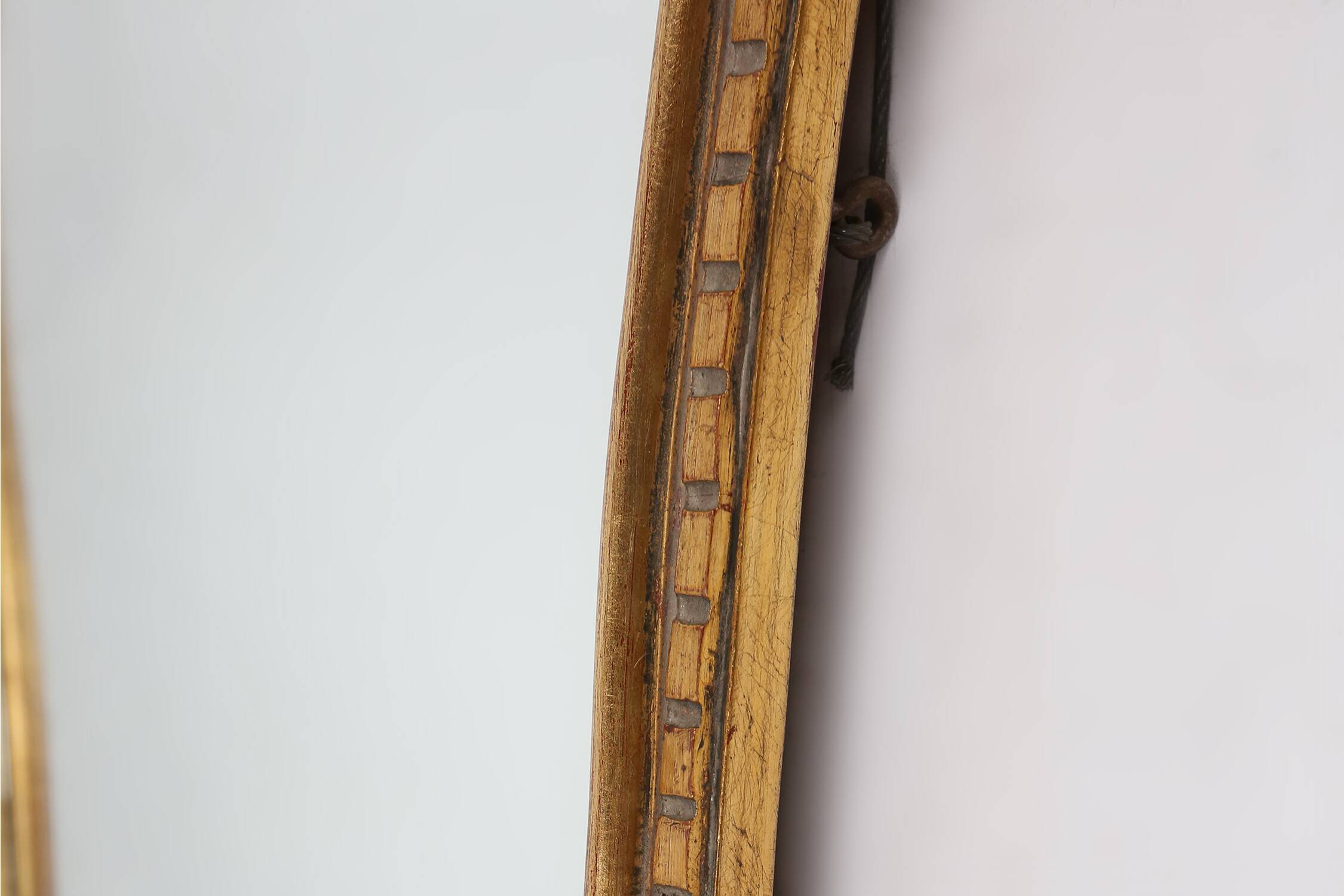 Baroque gilted wooden mirror, france 1950s