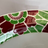 Hollow round dish sarreguemines art nouveau