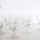 Set of 6 chiselled glass wine glasses, 1930