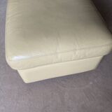 Leather pouf