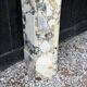 Louis XV style fireplace in purple breccia marble, circa 1880.