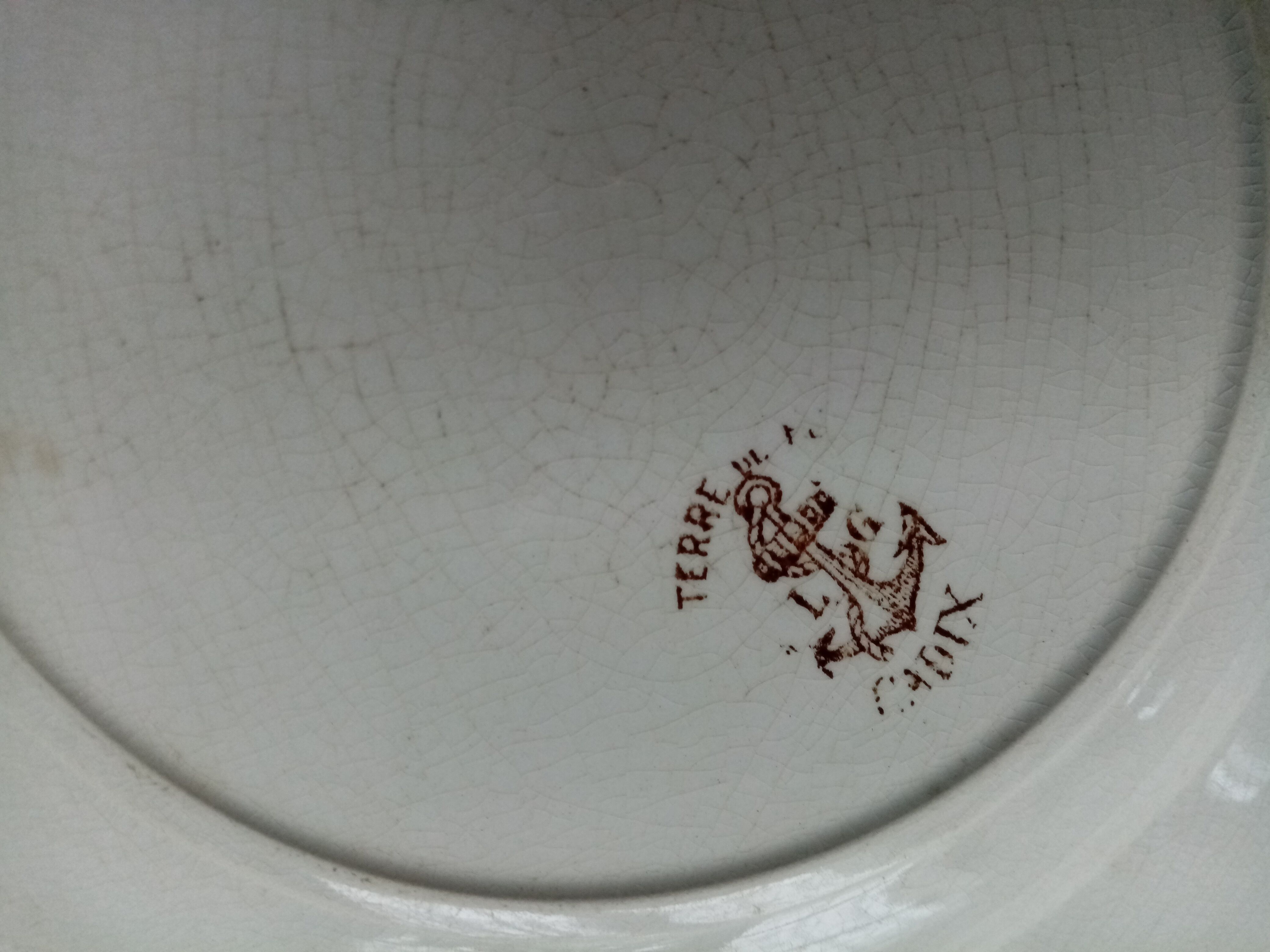6 assiettes plate en terre de fer modele cadix , clairefontaine leon graves