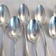 10 silver plated metal table spoons