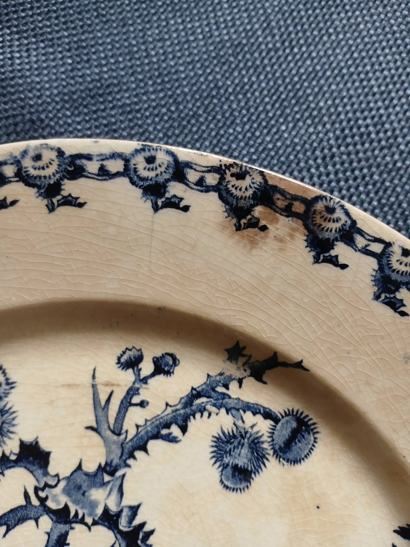 14 dinner plates + 2 "Chardons" dishes from Gien