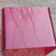 Set of 3 nesting tables in red plexiglass from the 70-80s