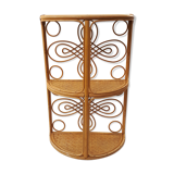 Rattan wall shelf