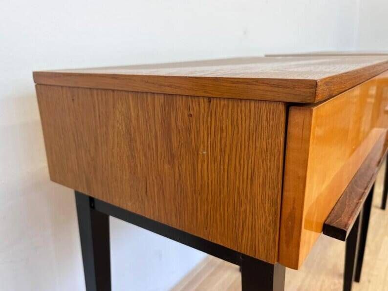 Pair of design wooden tables by UP Zavody - Czechoslovakia - 1940s