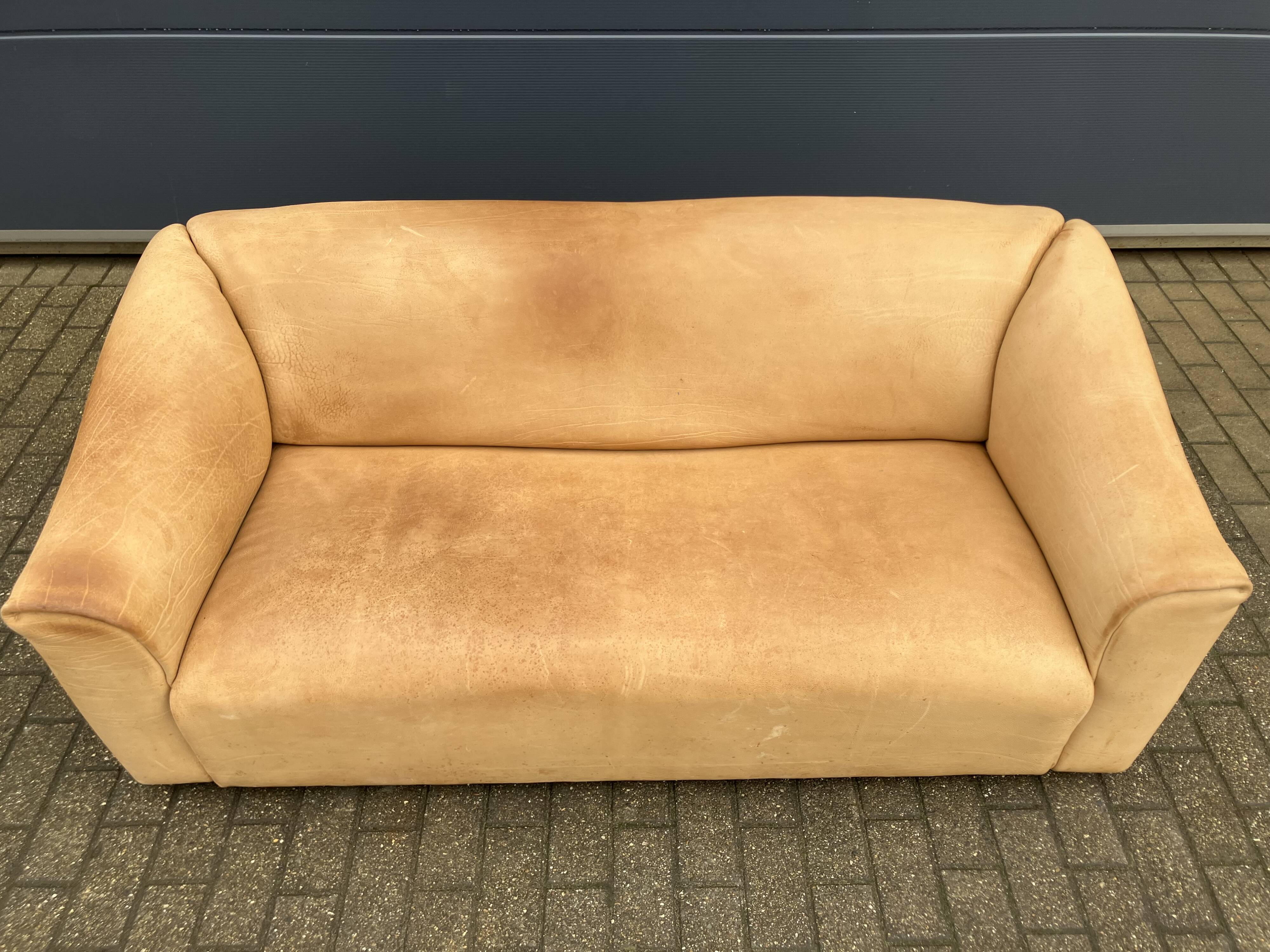 De Sede Ds-47 driezit, Cognac 5mm NECK Buffel leder topstaat