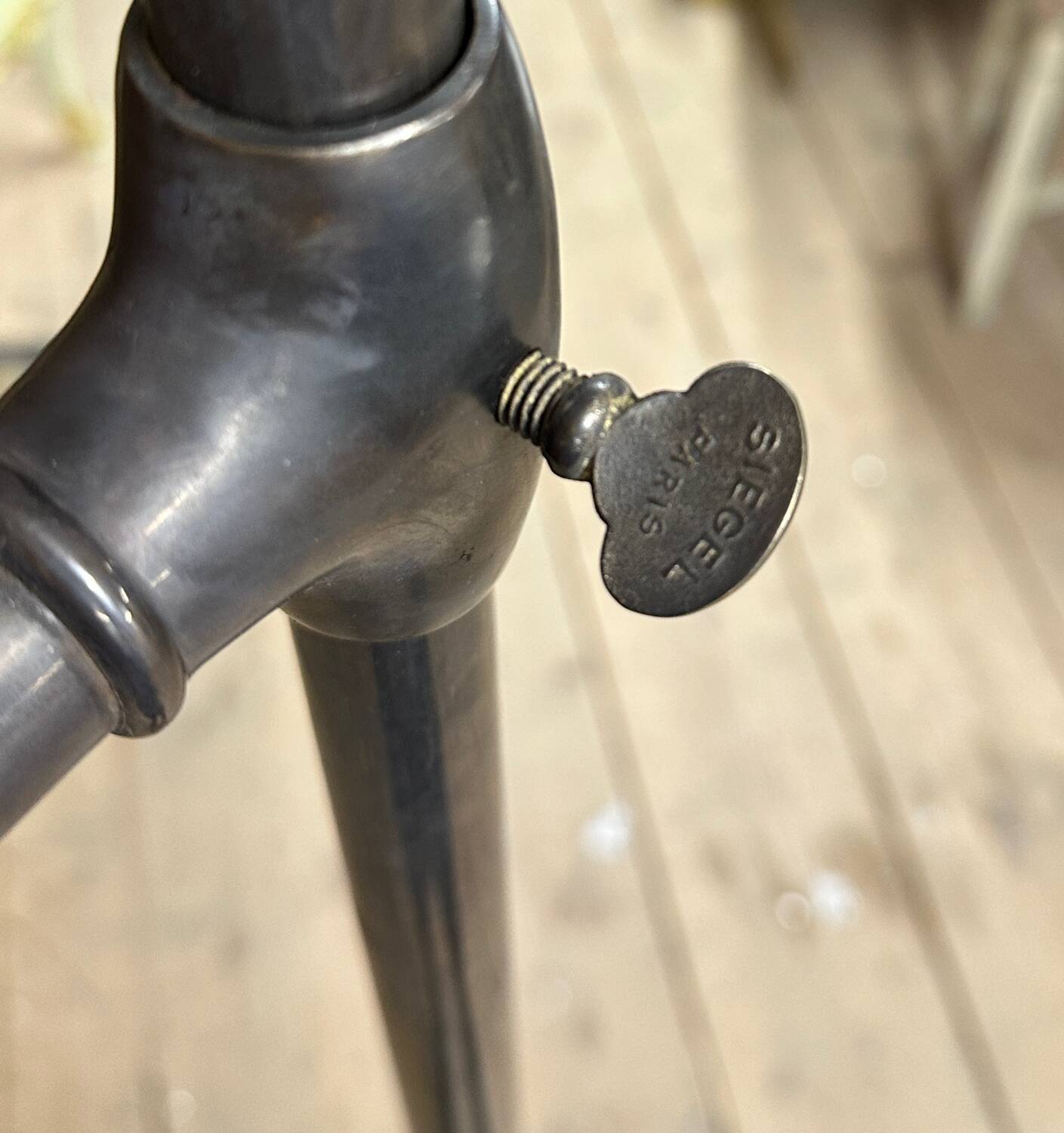 Siegel brand brass clothes rack, circa 1900