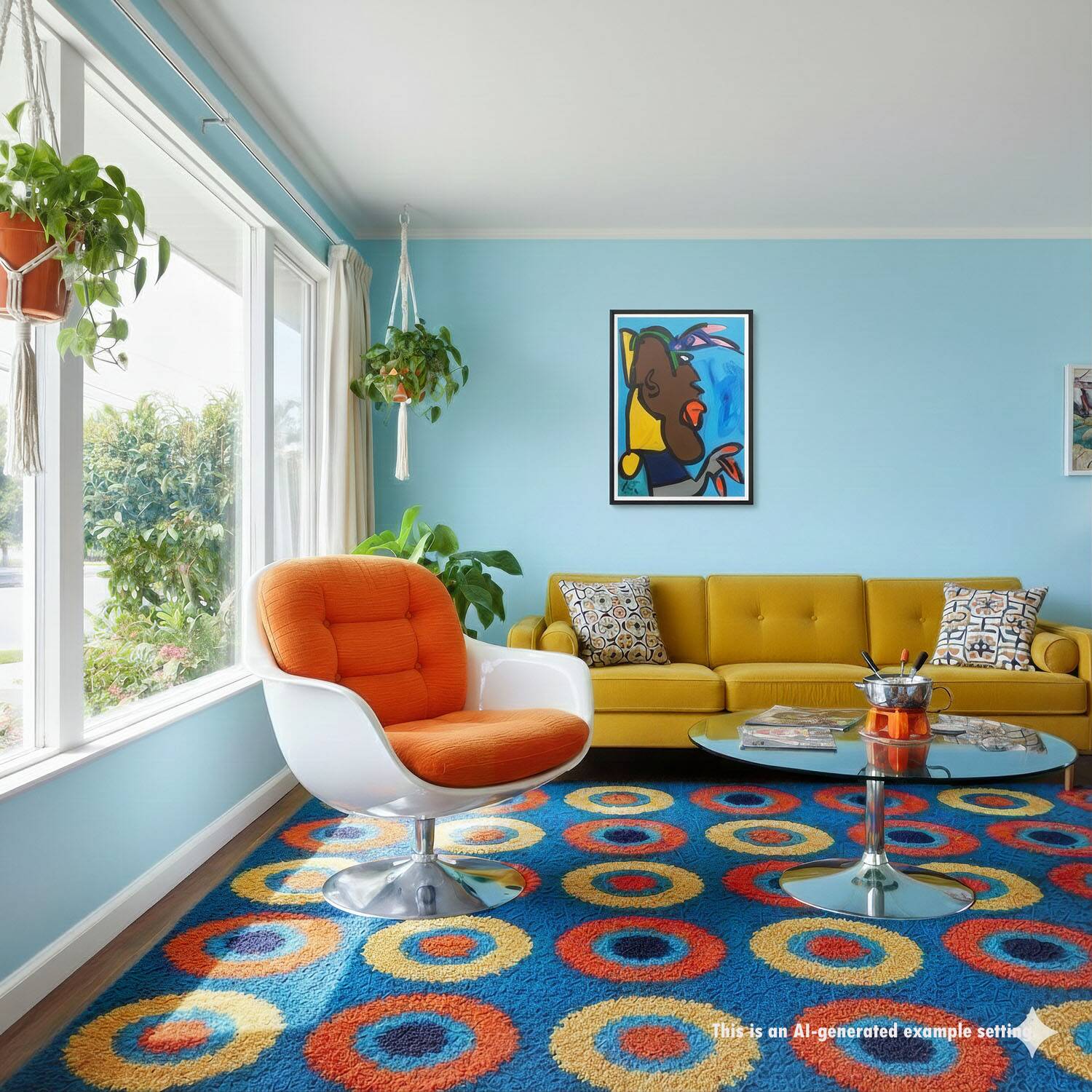 Abstract oil painting from the 20th century by Peter Robert Keil, Germany.