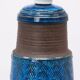 Nils Kähler blue earthenware table lamp, 1960s