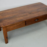 Rustic oak coffee table french 19th century farmhouse