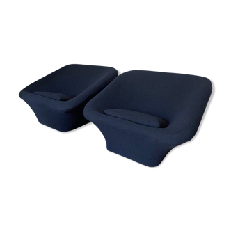 Pair of F564 armchairs known as square Mushroom by Pierre Paulin for Artifort