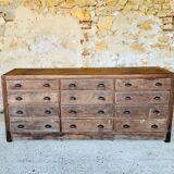 Cabinetmaker's workshop furniture with 12 drawers circa 30's/40's
