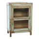 Old glazed cabinet in original blue patina Burmese teak