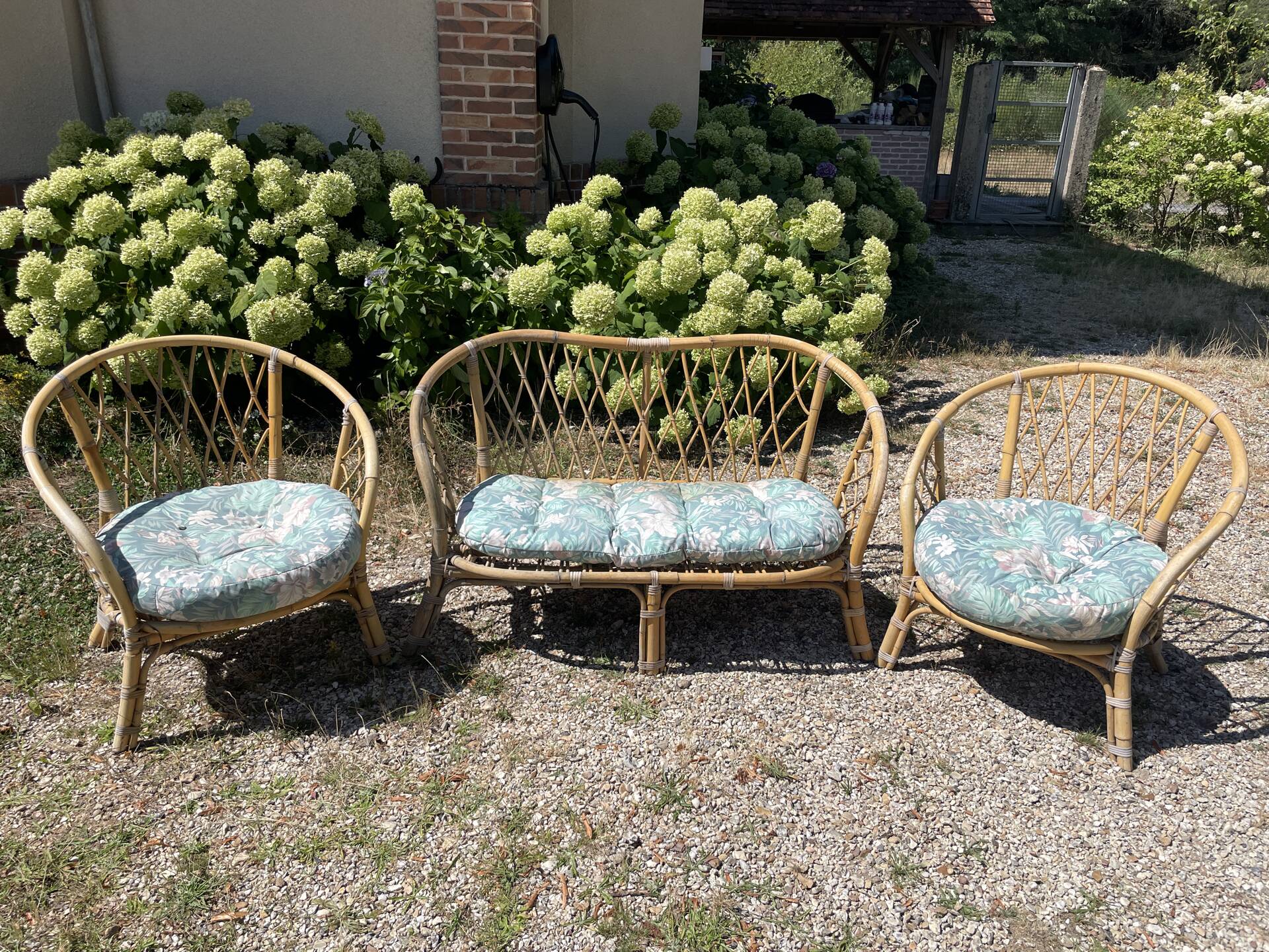 Vintage 60s/70s rattan/bamboo lounge set