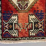 Small Vintage Turkish Rug 99x50 cm, Short Runner, Tribal, Shabby, Mini Carpet