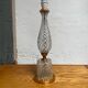 Glass table lamp with brass