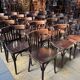 Set of 24 restored bistro chairs.