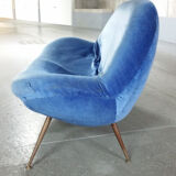 Sofa sofa egg biomorphic Fritz Neth to correcta years 1955
