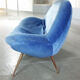 Sofa sofa egg biomorphic Fritz Neth to correcta years 1955