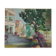 Painting view of Paguera Balearic Islands oil on canvas signed 1961