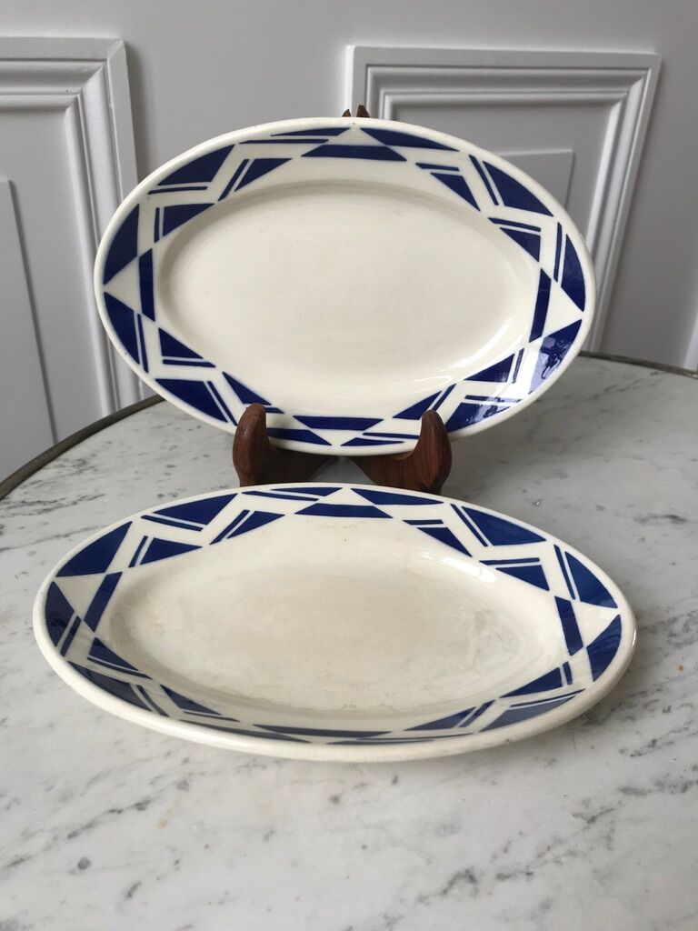 Duo of raviers Badonviller Courtilles art deco 30s