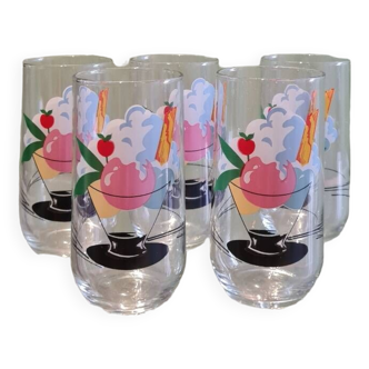 Set of 5 80s glasses