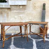 Vintage wicker tables two