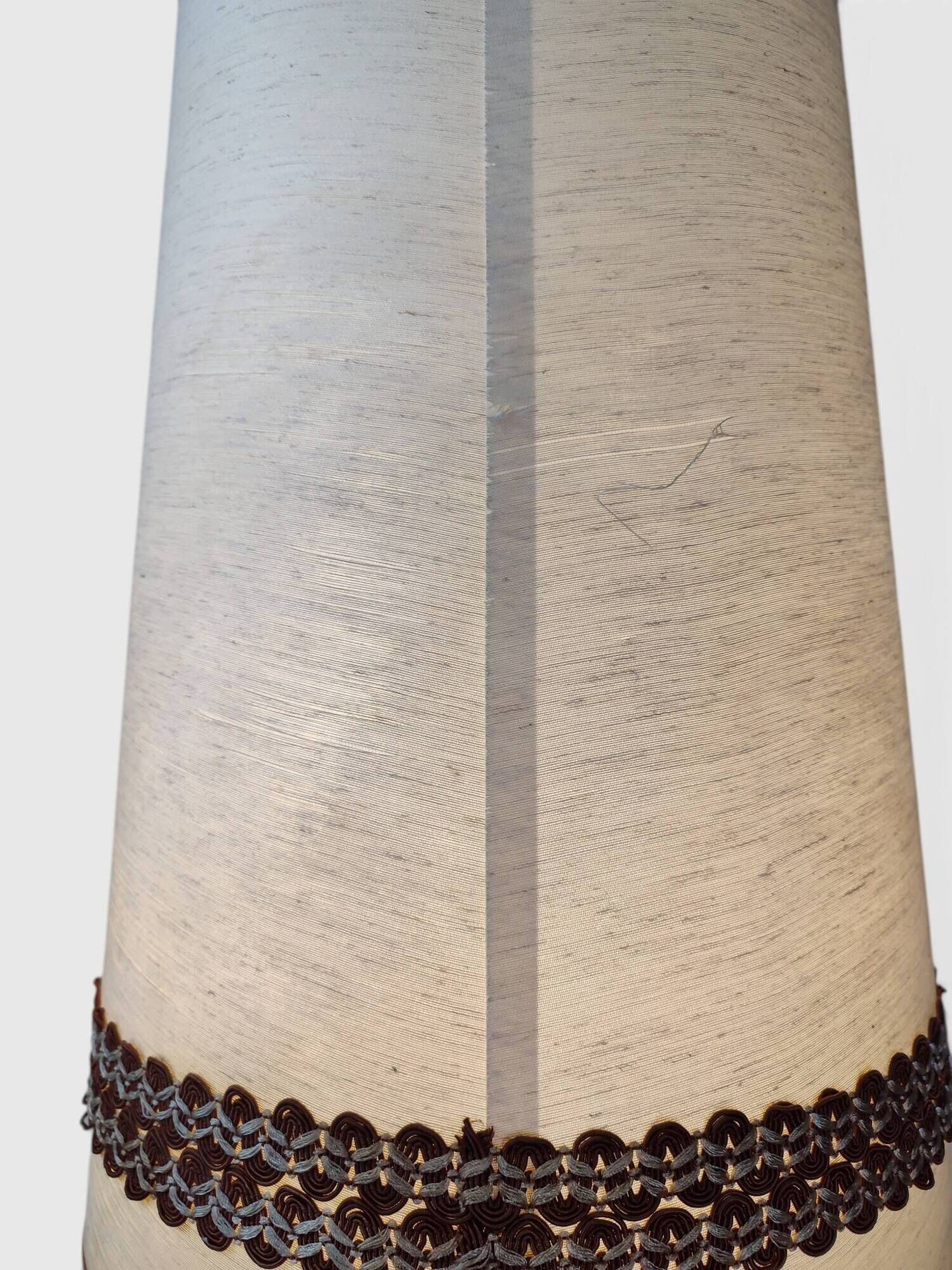 Large Vintage Ceramic "Fat Lava" and Chrome Floor Lamp, 1970s