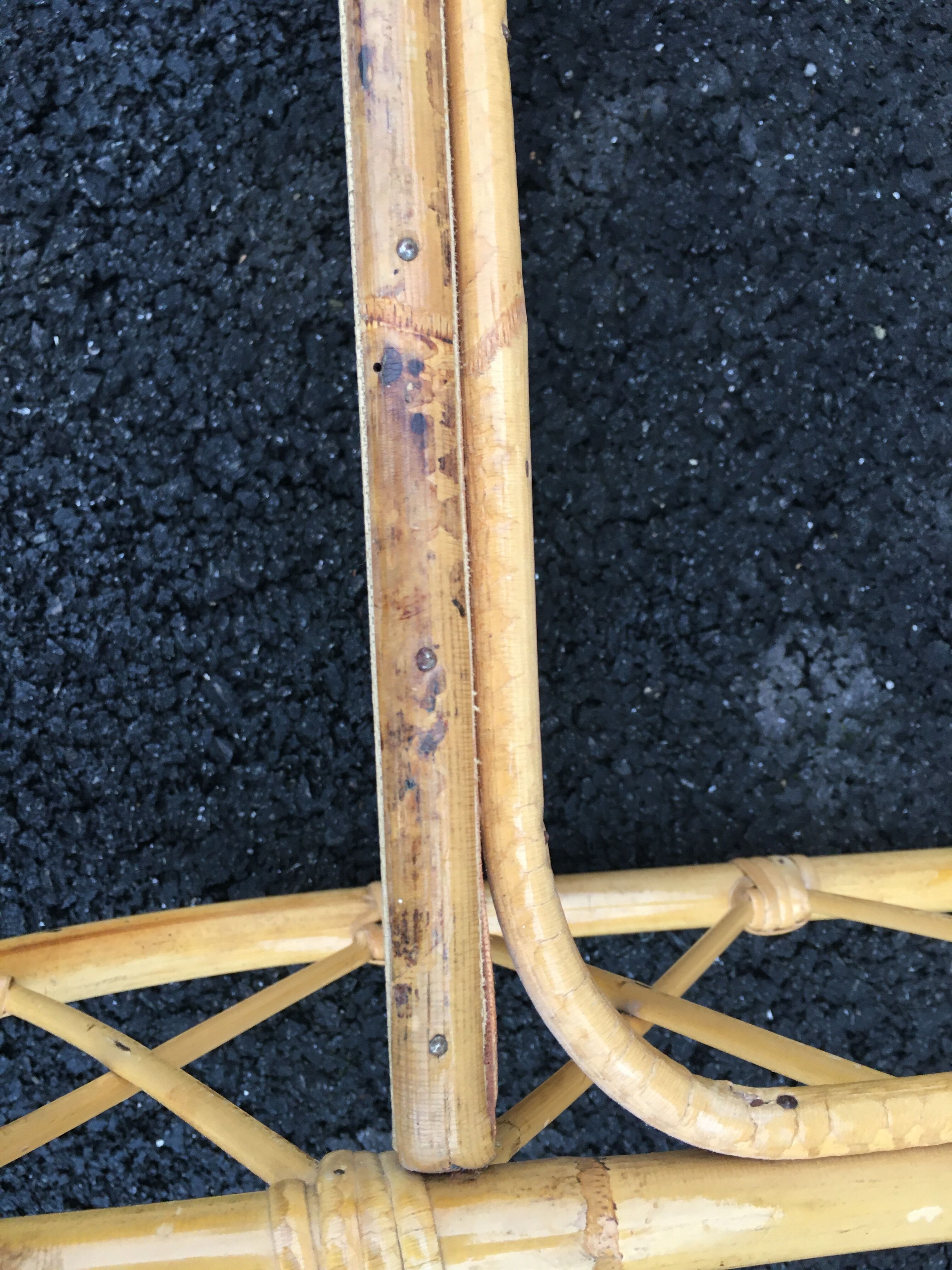 60'S rattan wall shelf