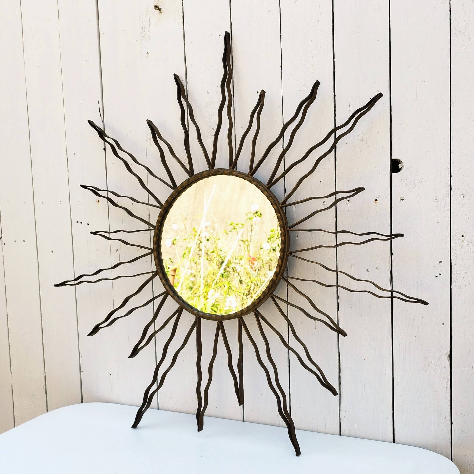 Large vintage 50's designer sun mirror