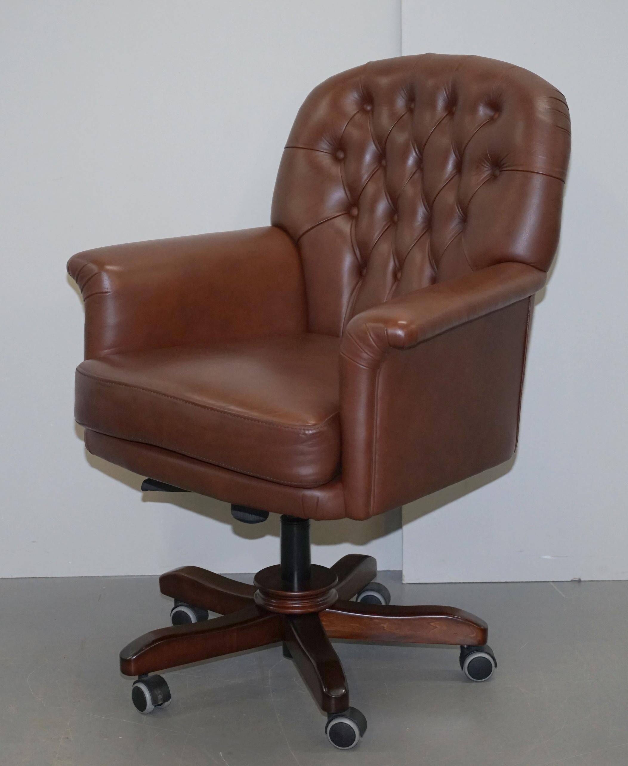 Chesterfield leather executive chair
