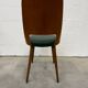 Vintage Baumann chair from the 1950s - curved wood and green seat.