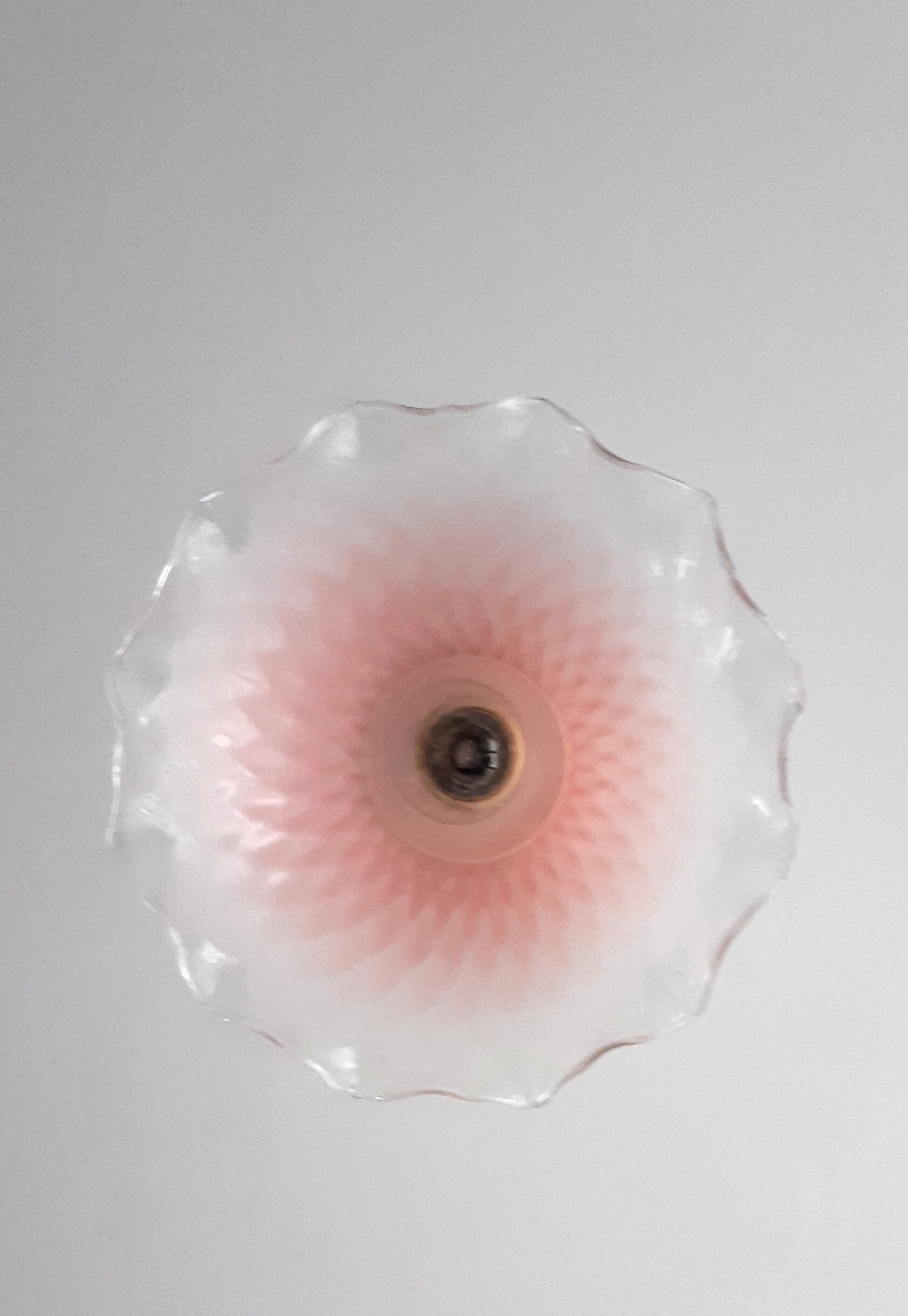 Pink opaline hanging lamp