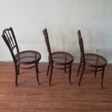 Old curved wooden bistro chairs