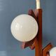 Mid-century brown Bony suspension with opaline glass shade.